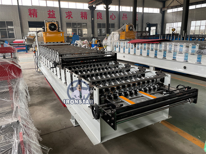 “Ironstar Two In One 836 Wave Sheet and 828 Roof Tile Double Layer Roll Forming Machine Equipment Flying Cutting System Automatic PLC Control Roofing Sheet Production Line Factory Direct Supply”